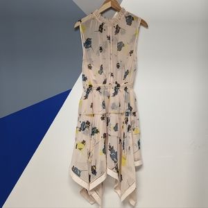 Self Portrait Tiered Floral Print Chiffon Dress